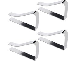 Tafelkleed Klemmen Metaal 4 stuks - Tafelkleed Clips - Tafelkleedklemmen - Tafelklemmen