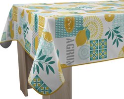 Tafelkleed Ovaal - Keukentafelkleed Tafelbedekking - Eettafel Beschermen - Vuilafstotend Behandeld - 150 x 240 cm - Mat Rood