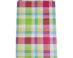 Tafelkleed pasen met lijnen patroon RUDI - Paars / Lichtgroen / Multicolor - Polyethyleen - 140 x 200 cm - Tafellaken - Tafelkleed - Tafelaccessoires - Tafelen - Eten - Pasen