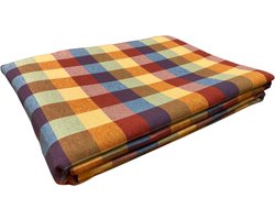 Tafelkleed Rainbow 140 x 250 (strijkvrij) - vintage style - tartan - geruit