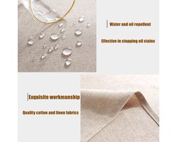 Tafelkleed Rechthoekig - Waterdicht Linnen - Eettafel Decoratie - Vlekbestendig Ontwerp - Diverse Maten - Blauw