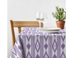 Tafelkleed Rond - Tafelbedekking - Eettafel Beschermen - Waterafstotend Vlekvrij - 140 cm - Lila