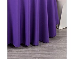 Tafelkleed Rond - Tafelhoes Polyester - Eettafel Beschermen - Duurzaam Herbruikbaar - 160 cm - Beige
