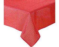 Tafelkleed rond voor tuintafel - weerbestendig - 1 stuk - rood - 160 cm