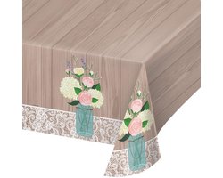 Tafelkleed rustic wedding (137x259cm)