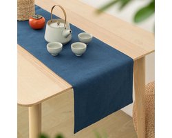 Tafelkleed — Tafelloper — Machinewasbare loper — Tafeldecoratie voor thuisfeesten — Effen loper — Decoratie voor de eettafel — Stoffen bedloper — Geschikt voor tafels, tv-meubels, entrees, voeteneinden van bedden, enz. — XS — 32 x 120 cm