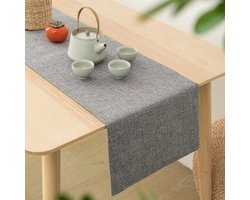 Tafelkleed — Tafelloper — Machinewasbare loper — Tafeldecoratie voor thuisfeesten — Effen loper — Decoratie voor de eettafel — Stoffen bedloper — Geschikt voor tafels, tv-meubels, entrees, voeteneinden van bedden, enz. — XS — 32 x 120 cm