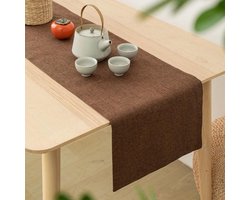 Tafelkleed — Tafelloper — Machinewasbare loper — Tafeldecoratie voor thuisfeesten — Effen loper — Decoratie voor de eettafel — Stoffen bedloper — Geschikt voor tafels, tv-meubels, entrees, voeteneinden van bedden, enz. L- 32×220 cm