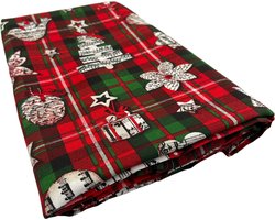 Tafelkleed Tartan Kerst Rood XL - 140x300 - Katoen - Mood Company