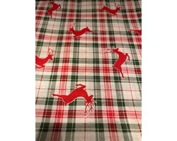 Tafelkleed Tartan Rendier XL - 140x300 - Katoen - Mood Company