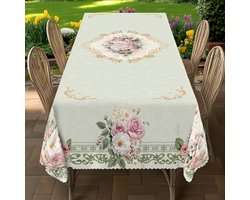 Tafelkleed - Tuintafelkleed - Tafelkleed Afwasbaar - Tafelkleed buiten - tafeldecoratie - Tafelloper - Kreukvrij & Vlekbestendig - Voor diner, feest en picknick - 140x180cm