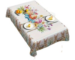 Tafelkleed - Tuintafelkleed - Tafelkleed Afwasbaar - Tafelkleed buiten - tafeldecoratie - Tafelloper - Kreukvrij & Vlekbestendig - Voor diner, feest en picknick - 140x90cm