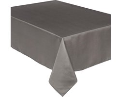 Tafelkleed van polyester met formaat 240 x 140 cm - taupe - Eettafel tafellakens
