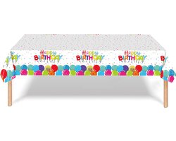 Tafelkleed Verjaardag Versiering Tafelloper Plastic Tafelzeil Happy Birthday Feest Tafellaken Xl Formaat 137*274cm