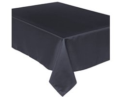 Tafelkleed - Vlekwerend Tafelkleed - Eettafelkleed - Waterafstotend Polyester - 140 x 240 cm - Donkergrijs Leisteen