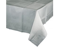 Tafelkleed zilver grijs 274 x 137 cm