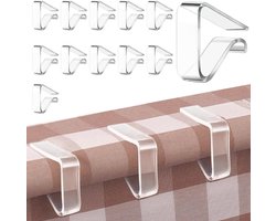 Tafelkleedclips - Outdoor klemmen - Picknick tafel - Windbestendig ontwerp - 12 stuks - Transparant