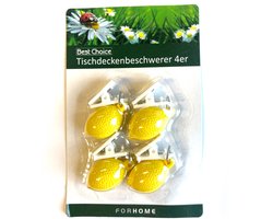 Tafelkleedhangers - Citroen - Gewicht - Tafelkleed gewicht - Gewichtjes houden tafelkleed op zijn plek - 4 stuks