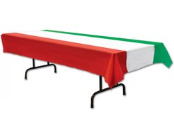 Tafelkleek Italiaanse vlag - rood wit en groen - 275 x 135 cm