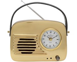 Tafelklok radio goud Kare Design