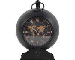 Tafelklok Teun zwart/zwart - L7B16H20,5CM