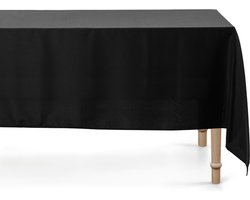 Tafellaken / tafelkleed 180 x 300cm zwart - feest tafellaken huwelijk - diner - gala - receptie