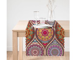 Tafellaken - Tafelkleed - Kleed - Bedrukt Velvet textiel Tafelloper - Oosterse Motieven - Fluweel - Runner 45x135
