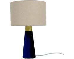 tafellamp - 47xØ40 cm - beige-blauw