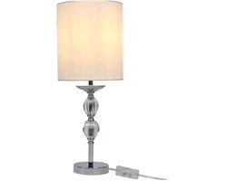 Tafellamp - 50xØ18,5 cm - wit - zilver