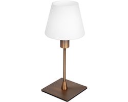 Tafellamp Ancilla 3100BR Brons E14 fitting Touch on/off - Klassiek Design - Gemaakt van Glas en Metaal - Ideaal voor Binnengebruik - Steinhauer