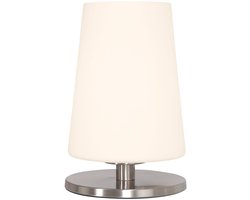 Tafellamp Ancilla 3101ST Staal E27 fitting Touch on/off - Modern design van metaal en glas voor binnengebruik, geschikt voor diverse interieurstijlen - Steinhauer