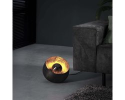 Tafellamp Basket | 1 lichts | zwart | metaal | Ø 28 cm | eettafel / bureau lamp | modern / sfeervol design