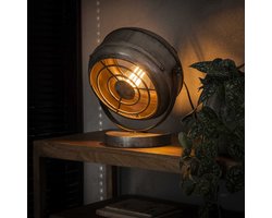 Tafellamp beam | 1 lichts | oud zilver | metaal | 33 cm | tafellamp | modern / industrieel / robuust design