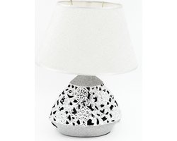 Tafellamp / Decoratielamp – Keramiek – Zilver