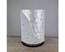 Tafellamp-design-schelpen-Ovaal - B31xD18xH40cm-zandkleur-sfeerlicht