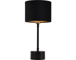 Tafellamp Deventer 39xØ18 cm E14 zwart en koperkleurig