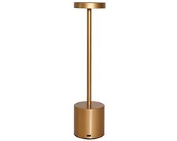 Tafellamp - Draadloos - Dimlicht - Touch - Oplaadbaar - Sfeerverlichting - Goud - Modern Design