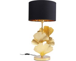 Tafellamp gingkobladeren goud en zwart Kare Design