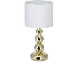 tafellamp goud - met kap - E27 - woonkamer - slaapkamer - nachtlamp - wit-goud