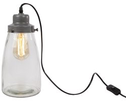 Tafellamp Growpot 32 Cm Staal/glas Zilver - Gifts Amsterdam