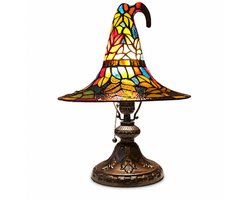Tafellamp in Tiffany-stijl, 30 cm, handgemaakte glazen kap met bloemmotief en gebrandschilderd glas, antieke bronzen metalen voet met trekkoord,warm licht, nachtlampje voor slaapkamer, woonkamer, kantoor en andere woondecoratie, E26 fitting, 110-120V