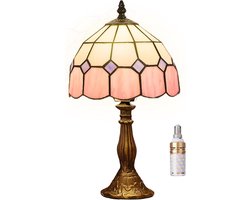 Tafellamp in Tiffany-stijl – Handgemaakte Glazen Lampenkap voor Woonkamer en Slaapkamer, Art Deco Tafellamp