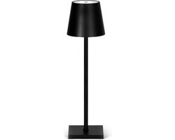 Tafellamp industrieel - USB-C oplaadbaar leeslamp - Dimbare Touch LED Lamp Zwart - Zware kwaliteit bureaulamp - Nachtlamp draadloos voor woonkamer & nachtkastje slaapkamer - 38cm bedlamp
