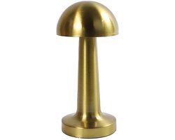 tafellamp led goud touch -Tafellamp m/dichte kap ro Lampa goud-L9/B9 - Hoogte 21CM - Draadloos