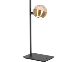Tafellamp - messing zwart - BELLUNO - elektronica glas metaal - design lamp - LED - 4589ME - Steinhauer Exclusive