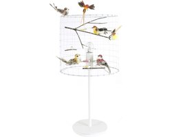Tafellamp met vogeltjes-Landelijk-Wit-Woonkamer-Hal-Kantoor-Ø25cm.