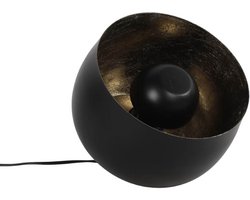 Tafellamp metaal - Zwart en goud - Tafellamp industrieel 20,5 cm