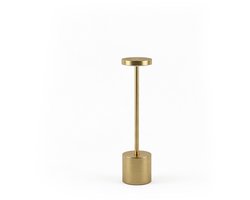 Tafellamp Oplaadbaar - Tafellamp Goud - Draadloos En Dimbaar - Tafellamp 3 kleuren - Moderne Touch Lamp - Nachtlamp Slaapkamer