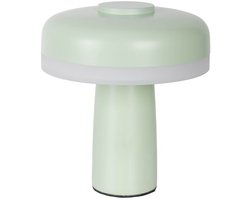 Tafellamp "Pilu" Lampje Metaal-Kunststof draadloos USB geïntegreerde LED verlichting Aanraaksensor D 15cm H 16,5cm Mint