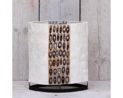 Tafellamp - Schelp - Bamboe - woonkamer - Nachtkastje - Bedlamp - E27 - H30 cm - Incl lichtbron